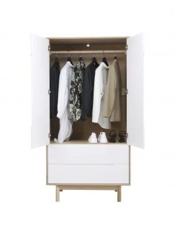 Westwing Collection Kleiderschrank Cassy in Weiß, 2-türig, B 100 x H 195 cm -Schlafzimmer Verkäufe 2022 Kleiderschrank Cassy in Weiss 2 turig 5