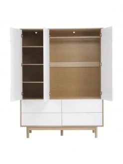 Westwing Collection Kleiderschrank Cassy in Weiß, 3-türig, B 148 x H 195 cm -Schlafzimmer Verkäufe 2022 Kleiderschrank Cassy in Weiss 3 turig 5