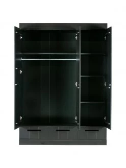 Kleiderschrank Connect in Schwarz, 3-t&uuml;rig, B 140 x H 195 cm -Schlafzimmer Verkäufe 2022 Kleiderschrank Connect in Schwarz 3 turig 3