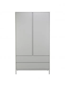 Westwing Collection Kleiderschrank Ikaro in Grau, 2-türig, B 110 x H 200 cm -Schlafzimmer Verkäufe 2022 Kleiderschrank Ikaro in Grau 2 turig 4