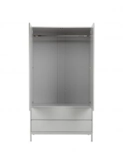 Westwing Collection Kleiderschrank Ikaro in Grau, 2-türig, B 110 x H 200 cm -Schlafzimmer Verkäufe 2022 Kleiderschrank Ikaro in Grau 2 turig 5