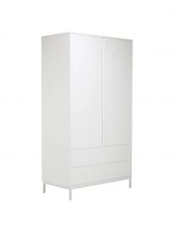 Westwing Collection Kleiderschrank Ikaro in Weiß, 2-türig, B 110 x H 200 cm