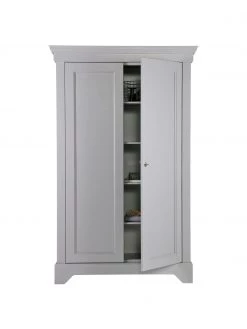 Kleiderschrank Isabel aus Holz in Betongrau, 2-türig, B 118 x H 191 cm -Schlafzimmer Verkäufe 2022 Kleiderschrank Isabel aus Holz in Betongrau 2 turig 4