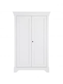 Kleiderschrank Isabel aus Holz in Weiß, 2-türig, B 118 x H 191 cm -Schlafzimmer Verkäufe 2022 Kleiderschrank Isabel aus Holz in Weiss 2 turig 3