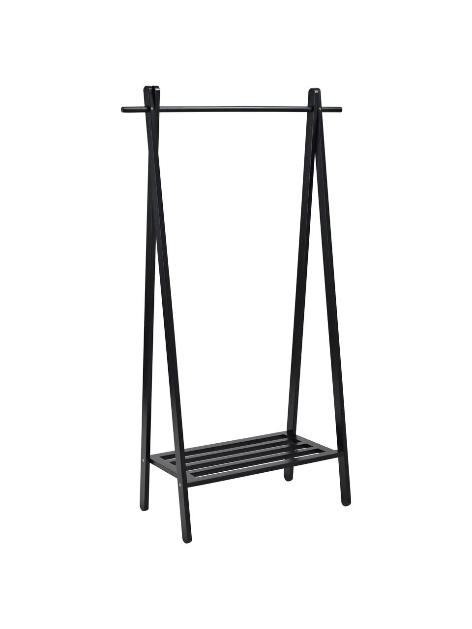 Kleiderständer Cloe aus Eichenholz in Schwarz, B 91 x H 159 cm 1 Kleiderständer Cloe aus Eichenholz in Schwarz, B 91 x H 159 cm