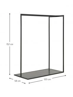 Westwing Collection Kleiderstange Pacey in Schwarz mit Marmor-Optik, B 120 x H 152 cm -Schlafzimmer Verkäufe 2022 Kleiderstange Pacey in Schwarz mit Marmor Optik 2