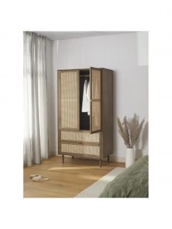 Westwing Collection Kleiner Kleiderschrank Aries mit Wiener Geflecht, 2-türig, B 100 x H 194 cm -Schlafzimmer Verkäufe 2022 Kleiner Kleiderschrank Aries mit Wiener Geflecht 2 turig 14