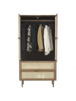 Westwing Collection Kleiner Kleiderschrank Aries mit Wiener Geflecht, 2-türig, B 100 x H 194 cm -Schlafzimmer Verkäufe 2022 Kleiner Kleiderschrank Aries mit Wiener Geflecht 2 turig 17