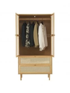 Westwing Collection Kleiner Kleiderschrank Aries mit Wiener Geflecht, 2-t&uuml;rig, B 100 x H 194 cm -Schlafzimmer Verkäufe 2022 Kleiner Kleiderschrank Aries mit Wiener Geflecht 2 turig 5