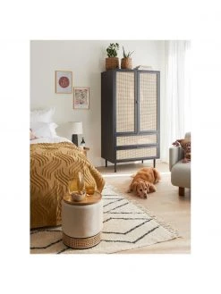 Westwing Collection Kleiner Kleiderschrank Aries mit Wiener Geflecht, 2-t&uuml;rig, B 100 x H 194 cm -Schlafzimmer Verkäufe 2022 Kleiner Kleiderschrank Aries mit Wiener Geflecht 2 turig 8