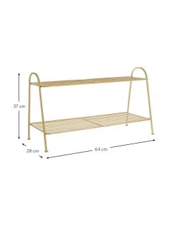 Madam Stoltz Kleines Schuhregal Anna mit 2 Ablageflächen, B 64 x H 37 cm -Schlafzimmer Verkäufe 2022 Kleines Schuhregal Anna mit 2 Ablageflachen 3