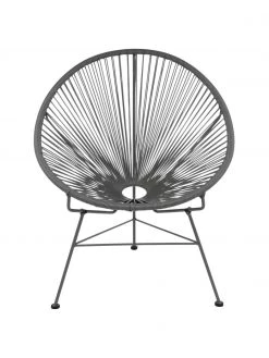 Westwing Collection Loungesessel Bahia aus Kunststoff-Geflecht in Dunkelgrau, B 81 x T 73 cm -Schlafzimmer Verkäufe 2022 Loungesessel Bahia aus Kunststoff Geflecht in Dunkelgrau 4