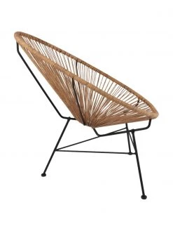 Westwing Collection Loungesessel Bahia aus Kunststoff-Geflecht in Rattanoptik, B 81 x T 73 cm -Schlafzimmer Verkäufe 2022 Loungesessel Bahia aus Kunststoff Geflecht in Rattanoptik 4