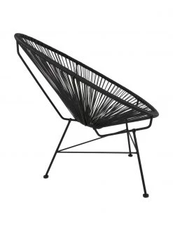 Westwing Collection Loungesessel Bahia aus Kunststoff-Geflecht in Schwarz, B 81 x T 73 cm -Schlafzimmer Verkäufe 2022 Loungesessel Bahia aus Kunststoff Geflecht in Schwarz 4