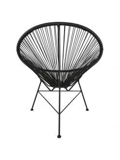 Westwing Collection Loungesessel Bahia aus Kunststoff-Geflecht in Schwarz, B 81 x T 73 cm -Schlafzimmer Verkäufe 2022 Loungesessel Bahia aus Kunststoff Geflecht in Schwarz 5