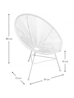 Westwing Collection Loungesessel Bahia aus Kunststoff-Geflecht in Weiß, B 81 x T 73 cm 9 Westwing Collection Loungesessel Bahia aus Kunststoff-Geflecht in Weiß, B 81 x T 73 cm -Schlafzimmer Verkäufe 2022 Loungesessel Bahia aus Kunststoff Geflecht in Weiss 3