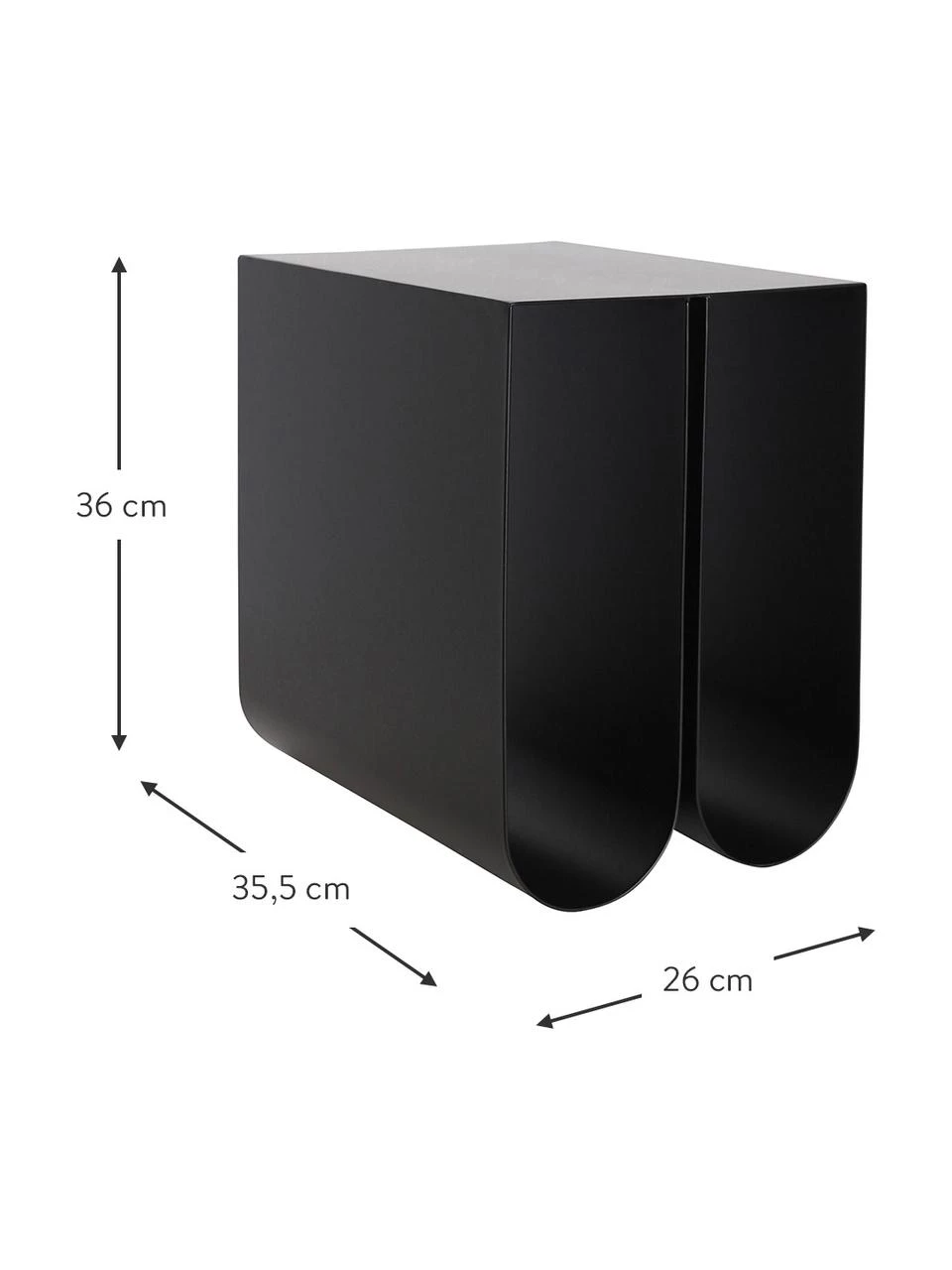 Kristina Dam Metall-Beistelltisch Curved in Schwarz, B 26 x H 36 cmNur noch 1 Artikel verfügbar 3 Kristina Dam Metall-Beistelltisch Curved in Schwarz, B 26 x H 36 cmNur noch 1 Artikel verfügbar – Bild 3
