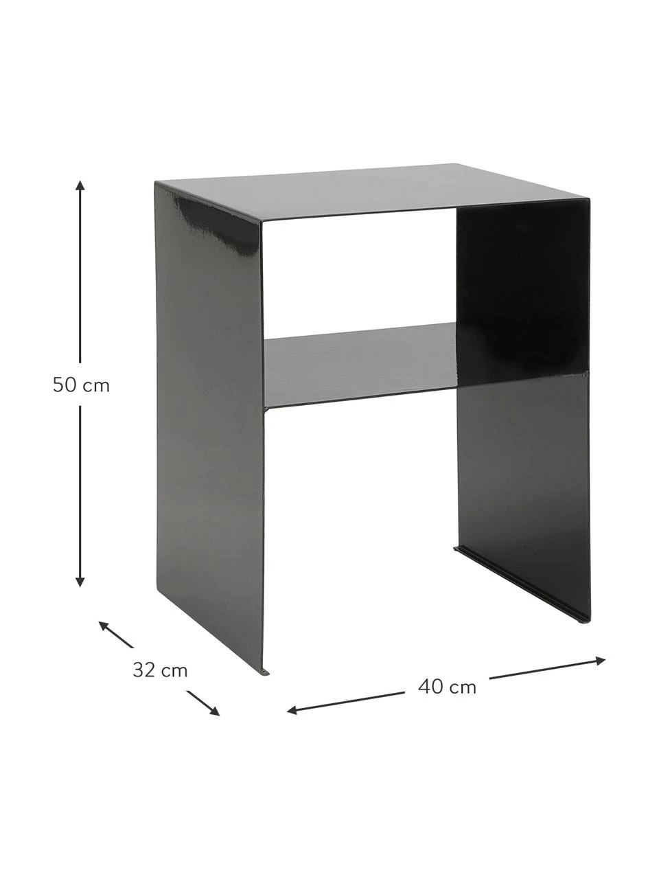 House Doctor Metall-Beistelltisch Fari in Schwarz, B 40 x T 32 cm 3 House Doctor Metall-Beistelltisch Fari in Schwarz, B 40 x T 32 cm – Bild 3