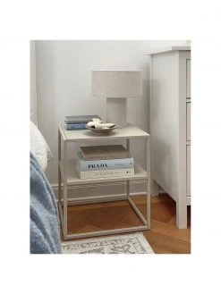 Westwing Collection Metall-Beistelltisch Neptun mit Ablage in Beige, B 45 x T 40 cm -Schlafzimmer Verkäufe 2022 Metall Beistelltisch Neptun mit Ablage in Beige 2