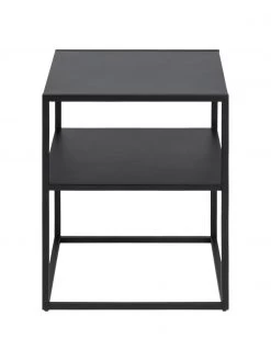 Westwing Collection Metall-Beistelltisch Neptun mit Ablage in Schwarz, B 45 x T 40 cm -Schlafzimmer Verkäufe 2022 Metall Beistelltisch Neptun mit Ablage in Schwarz 5