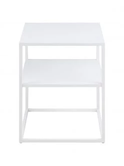 Westwing Collection Metall-Beistelltisch Neptun mit Ablage in Wei&szlig;, B 45 x T 40 cm -Schlafzimmer Verkäufe 2022 Metall Beistelltisch Neptun mit Ablage in Weiss 5