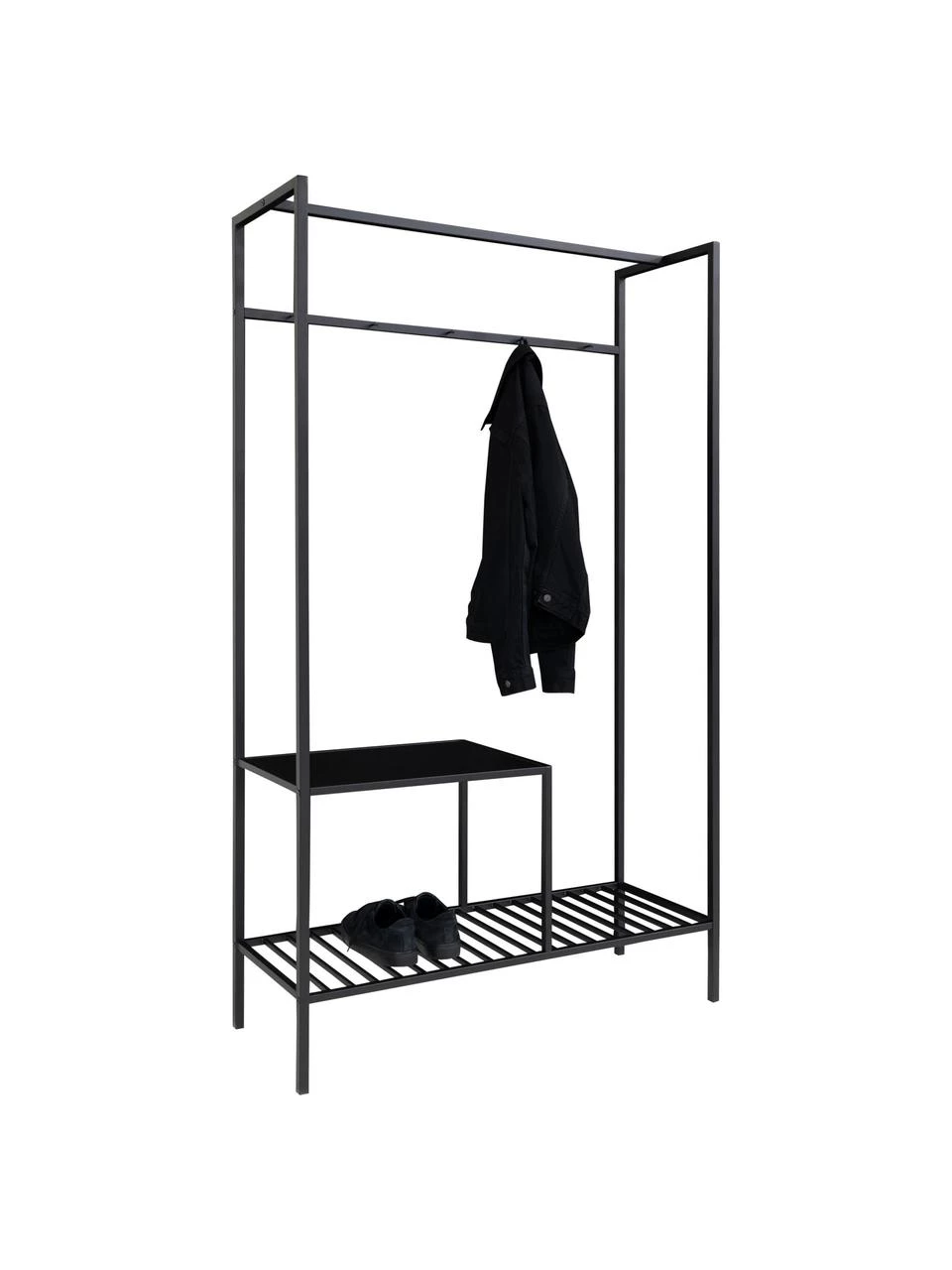 Metall-Garderobe Noel in Schwarz, B 101 x H 170 cm 5 Metall-Garderobe Noel in Schwarz, B 101 x H 170 cm – Bild 5
