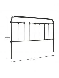 Metall-Kopfteil Industrial in Schwarz, B 189 x H 114 cm -Schlafzimmer Verkäufe 2022 Metall Kopfteil Industrial in Schwarz 3