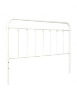 Metall-Kopfteil Industrial in Weiß, B 189 x H 114 cm