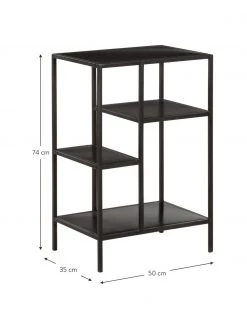 Nordal Metall-Regal Display in Schwarz, B 50 x H 74 cmNur noch wenige verfügbar -Schlafzimmer Verkäufe 2022 Metall Regal Display in Schwarz 2