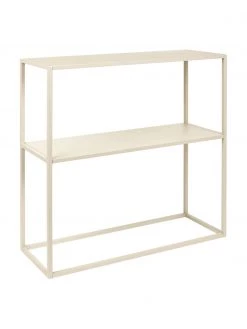 Westwing Collection Metall-Regal Neptun mit Ablage in Beige, B 80 x H 80 cm