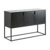 Westwing Collection Metall-Sideboard Neptun mit Türen in Schwarz, B 120 x H 80 cmNur noch 1 Artikel verfügbar