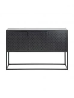 Westwing Collection Metall-Sideboard Neptun mit Türen in Schwarz, B 120 x H 80 cmNur noch 1 Artikel verfügbar -Schlafzimmer Verkäufe 2022 Metall Sideboard Neptun mit Turen in Schwarz 4