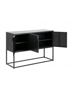 Westwing Collection Metall-Sideboard Neptun mit Türen in Schwarz, B 120 x H 80 cmNur noch 1 Artikel verfügbar -Schlafzimmer Verkäufe 2022 Metall Sideboard Neptun mit Turen in Schwarz 5