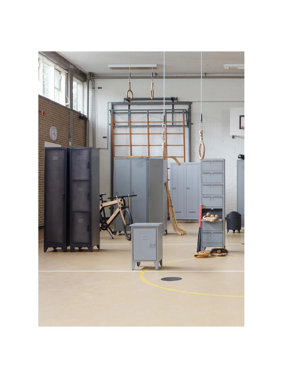 Metall-Spind Cas mit 3 Türen, B 38 x H 180 cm 6 Metall-Spind Cas mit 3 Türen, B 38 x H 180 cm – Bild 6