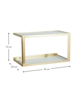 Nordal Metall-Wandregal Nera in Goldfarben, B 36 x H 20.5 cm -Schlafzimmer Verkäufe 2022 Metall Wandregal Nera in Goldfarben 2