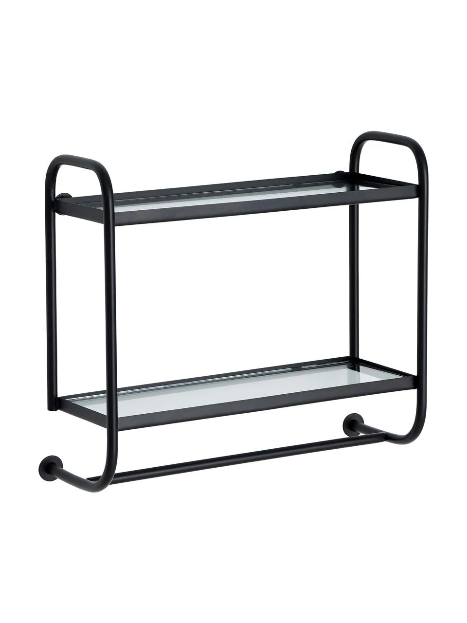 Metall-Wandregal Thelma in Schwarz, B 43 x H 42 cm 1 Metall-Wandregal Thelma in Schwarz, B 43 x H 42 cm