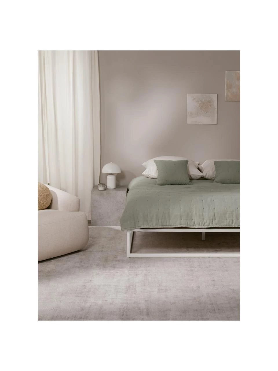 Westwing Collection Metallbett Neptun in Beige, 140 x 200 cm 3 Westwing Collection Metallbett Neptun in Beige, 140 x 200 cm – Bild 3