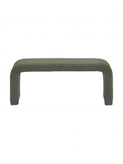 Westwing Collection Moderne Bouclé-Polsterbank Penelope in Grün, B 110 x H 46 cm -Schlafzimmer Verkäufe 2022 Moderne Boucle Polsterbank Penelope in Grun 2