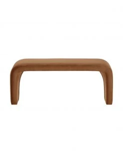 Westwing Collection Moderne Samt-Polsterbank Penelope in Braun, B 110 x H 46 cm 9 Westwing Collection Moderne Samt-Polsterbank Penelope in Braun, B 110 x H 46 cm -Schlafzimmer Verkäufe 2022 Moderne Samt Polsterbank Penelope in Braun 3