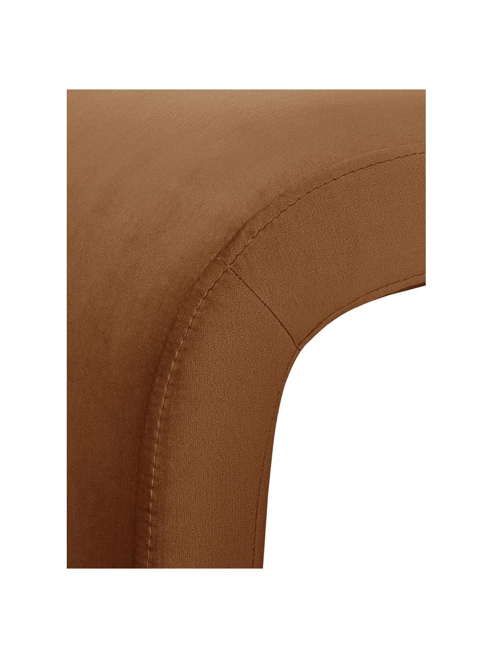 Westwing Collection Moderne Samt-Polsterbank Penelope in Braun, B 110 x H 46 cm 6 Westwing Collection Moderne Samt-Polsterbank Penelope in Braun, B 110 x H 46 cm – Bild 6