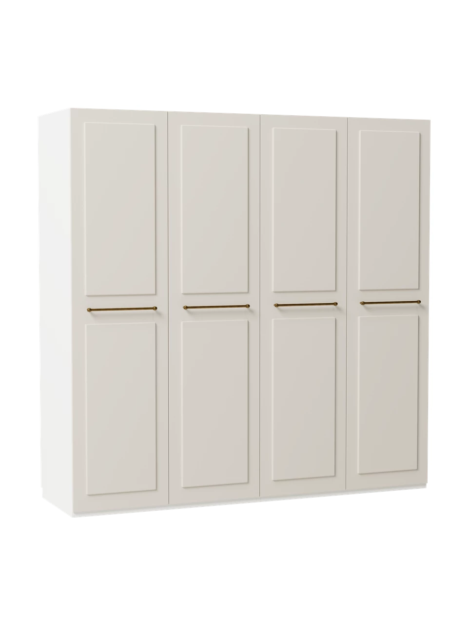 Westwing Collection Modularer Drehtürenschrank Charlotte in Beige, 200 cm Breite, mehrere Varianten, Basic Interior, Höhe 200 cm 1 Westwing Collection Modularer Drehtürenschrank Charlotte in Beige, 200 cm Breite, mehrere Varianten, Basic Interior, Höhe 200 cm