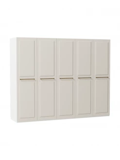 Westwing Collection Modularer Drehtürenschrank Charlotte in Beige, 250 cm Breite, mehrere Varianten, Basic Interior, Höhe 200 cm