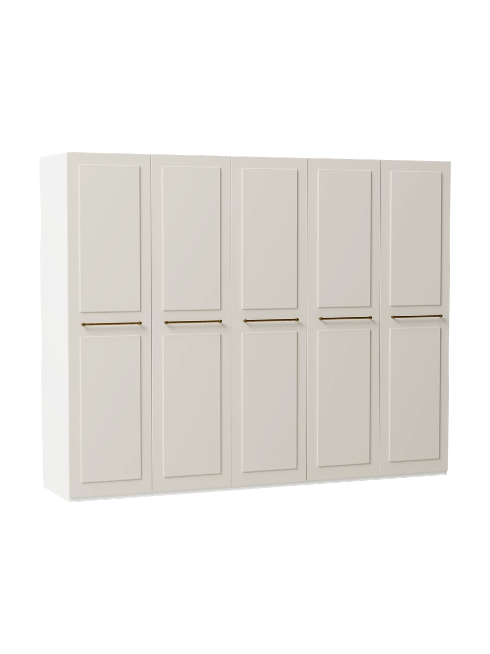 Westwing Collection Modularer Drehtürenschrank Charlotte in Beige, 250 cm Breite, mehrere Varianten, Basic Interior, Höhe 200 cm 1 Westwing Collection Modularer Drehtürenschrank Charlotte in Beige, 250 cm Breite, mehrere Varianten, Basic Interior, Höhe 200 cm