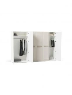 Westwing Collection Modularer Drehtürenschrank Charlotte in Beige, 300 cm Breite, mehrere Varianten, Basic Interior, Höhe 200 cm 9 Westwing Collection Modularer Drehtürenschrank Charlotte in Beige, 300 cm Breite, mehrere Varianten, Basic Interior, Höhe 200 cm -Schlafzimmer Verkäufe 2022 Modularer Drehturenschrank Charlotte in Beige 300 cm Breite mehrere Varianten 2