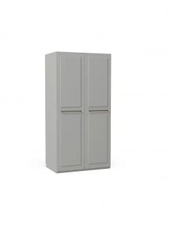 Westwing Collection Modularer Drehtürenschrank Charlotte in Grau, 100 cm Breite, mehrere Varianten, Basic Interior, Höhe 200 cm