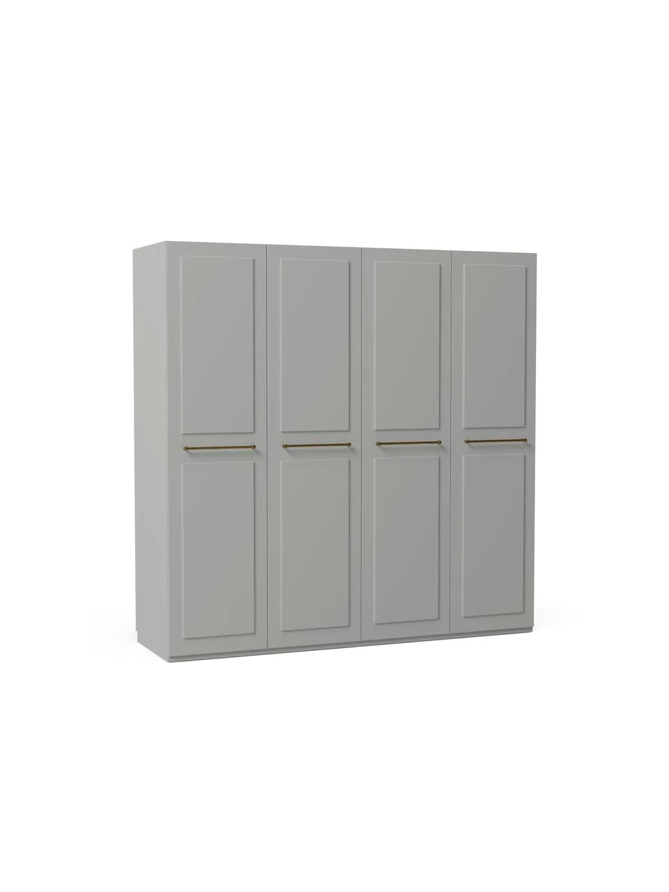 Westwing Collection Modularer Drehtürenschrank Charlotte in Grau, 200 cm Breite, mehrere Varianten, Basic Interior, Höhe 200 cm 1 Westwing Collection Modularer Drehtürenschrank Charlotte in Grau, 200 cm Breite, mehrere Varianten, Basic Interior, Höhe 200 cm