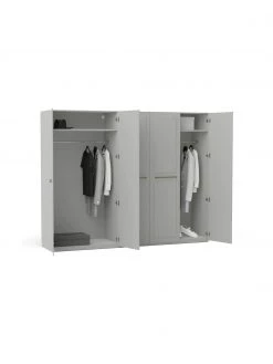 Westwing Collection Modularer Drehtürenschrank Charlotte in Grau, 250 cm Breite, mehrere Varianten, Basic Interior, Höhe 200 cm 9 Westwing Collection Modularer Drehtürenschrank Charlotte in Grau, 250 cm Breite, mehrere Varianten, Basic Interior, Höhe 200 cm -Schlafzimmer Verkäufe 2022 Modularer Drehturenschrank Charlotte in Grau 250 cm Breite mehrere Varianten 3