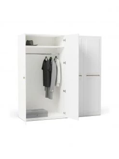 Westwing Collection Modularer Drehtürenschrank Charlotte in Weiß, 200 cm Breite, mehrere Varianten, Basic Interior, Höhe 200 cm -Schlafzimmer Verkäufe 2022 Modularer Drehturenschrank Charlotte in Weiss 200 cm Breite mehrere Varianten 2