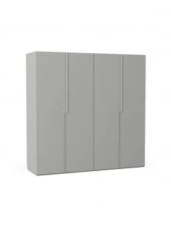 Westwing Collection Modularer Drehtürenschrank Leon in Grau, 200 cm Breite, mehrere Varianten, Basic Interior, Höhe 200 cm