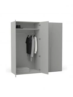 Westwing Collection Modularer Drehtürenschrank Leon in Grau, 200 cm Breite, mehrere Varianten, Basic Interior, Höhe 200 cm -Schlafzimmer Verkäufe 2022 Modularer Drehturenschrank Leon in Grau 200 cm Breite mehrere Varianten 3